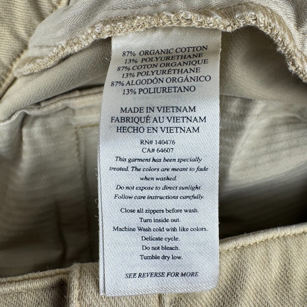 Faherty Coastline Knit Chino Pant 28"‎ Wide Leg High Rise Khaki Womens 0 - Picture 5 of 12